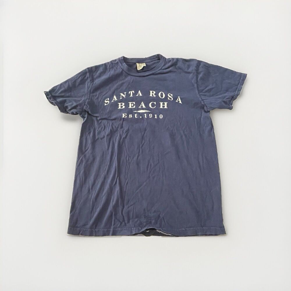 Santa Rosa Beach Florida Comfort Colors Graphic T-Shirt Size Medium Navy Blue